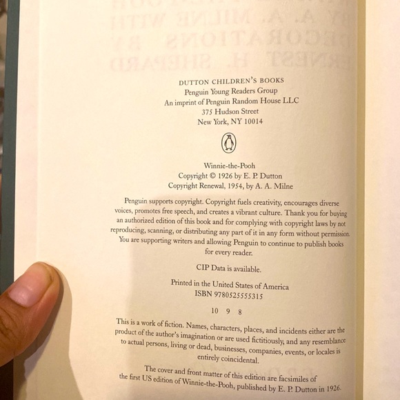 Winnie the Pooh Hardcover Book by A.A.Milne Illustrated by Ernest Shepard - Picture 5 of 7